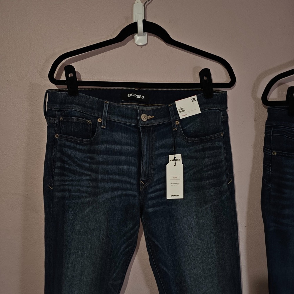 New Lot 3 Express Sz 12 L ong Tall Low Rise Legging / Mid Rise Leggging & Skinny - Picture 6 of 8
